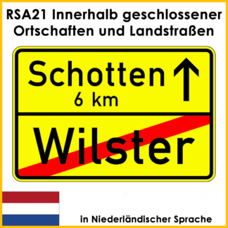 RSA21 Innerhalb geschlossener Ortschaften und Landstraßen in Niederländischer Sprache